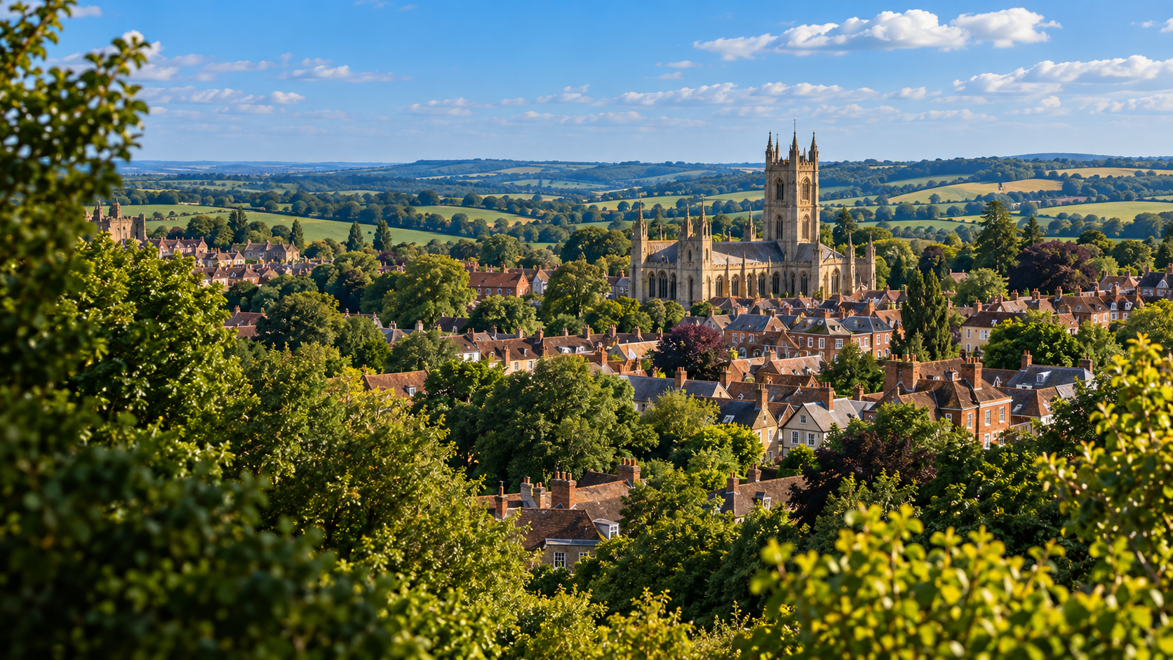 Landscape across Kent, where Top Local Solar installs home solar systems