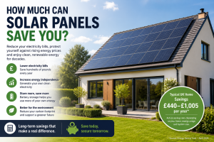 Modern UK Home Saving Money with Solar Panels