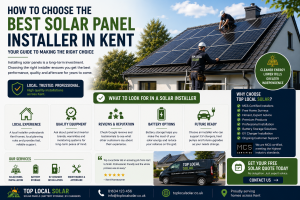 Professional Solar Panel Installation on a Modern Home in Kent