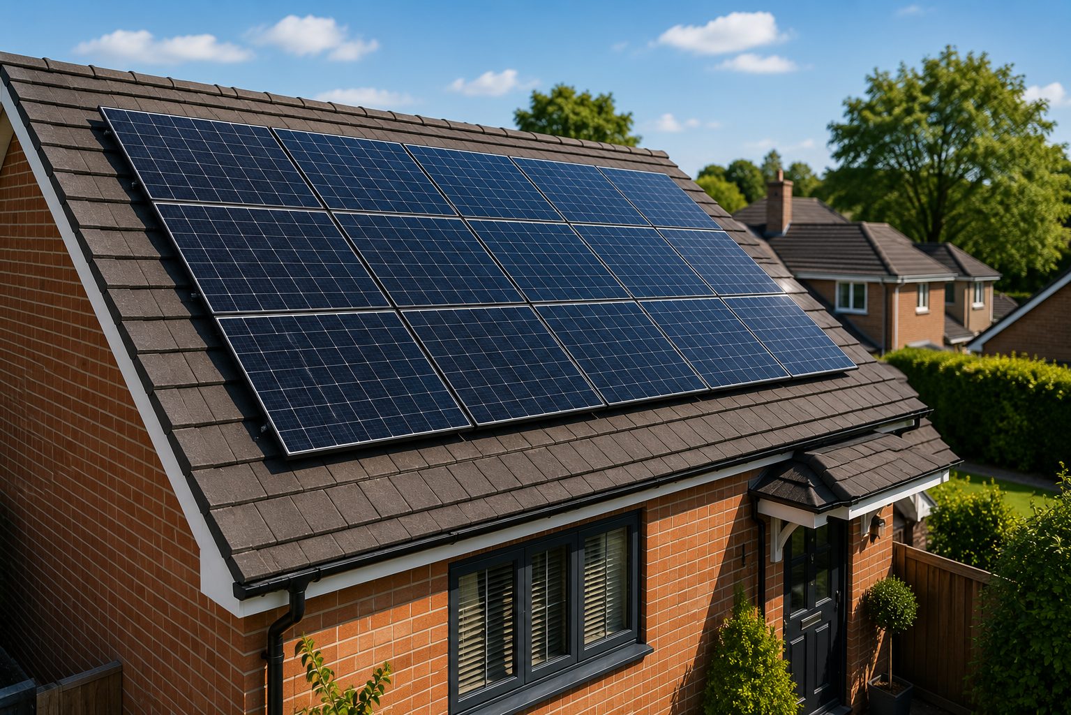 Solar panel installation on a Kent home